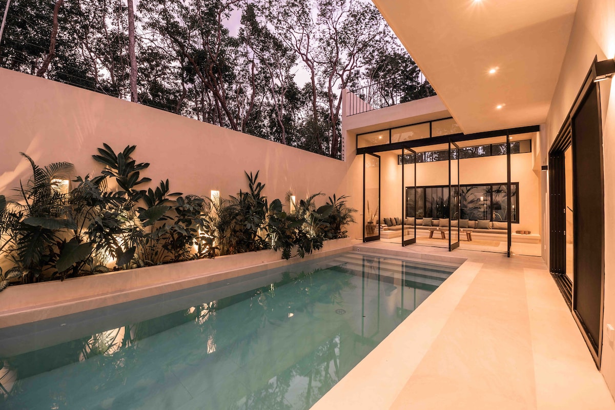 Casa H swimming pool 11x3.5 meters with jungle view